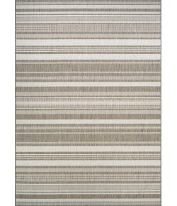 Couristan Recife Gazebo Stripe Champ/Taupe Area Rug 8 ft. 6 in. X 8 ft. 6 in. Square