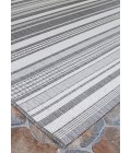 Couristan Recife Gazebo Stripe 9' Round Champ/Grey Area Rug