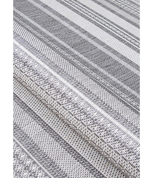 Couristan Recife Gazebo Stripe Extra Large Champ/Grey Area Rug