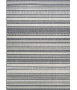 Couristan Recife Gazebo Stripe Champ/Grey Area Rug 7 ft. 6 in. X 7 ft. 6 in. Square