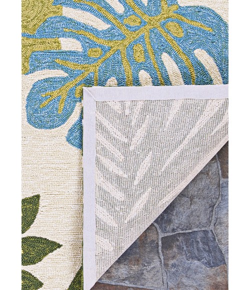 Couristan Covington Summer Laelia 5' x 8' Ivory/Fern Area Rug