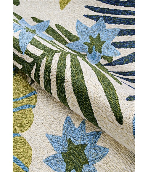 Couristan Covington Summer Laelia 5' x 8' Ivory/Fern Area Rug