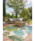 Couristan Covington Summer Laelia 5' x 8' Ivory/Fern Area Rug