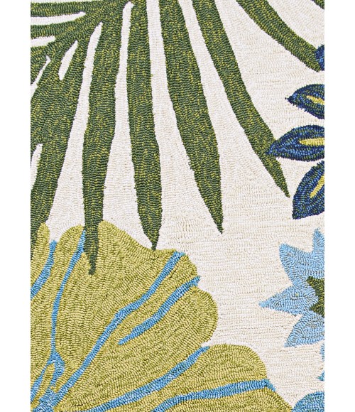 Couristan Covington Summer Laelia 5' x 8' Ivory/Fern Area Rug