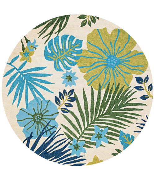 Couristan Covington Summer Laelia 5' x 8' Ivory/Fern Area Rug