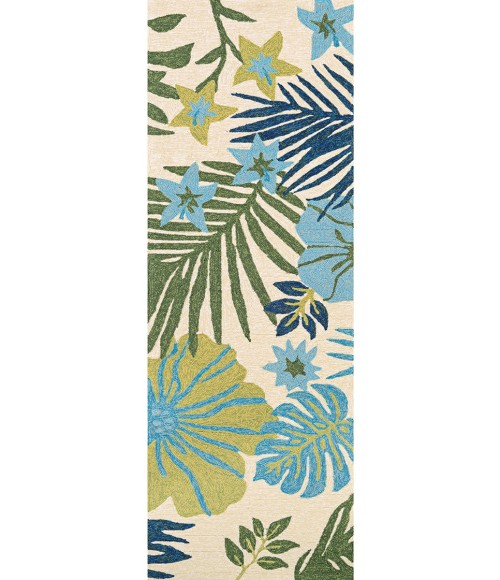 Couristan Covington Summer Laelia 5' x 8' Ivory/Fern Area Rug