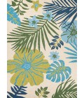 Couristan Covington Summer Laelia 5' x 8' Ivory/Fern Area Rug