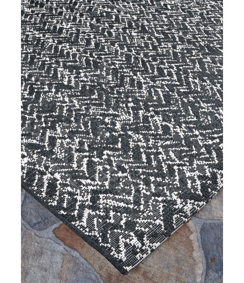 Afuera Area Rug Couristan Afuera Harringbone Path 8' x 11' Onyx/Shell Area Rug