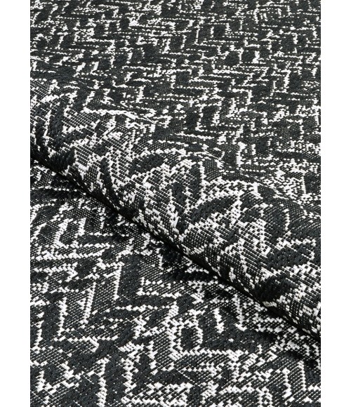 Afuera Area Rug Couristan Afuera Harringbone Path 8' x 11' Onyx/Shell Area Rug