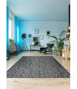 Couristan Afuera Herrngbne Path Onyx/Shell Area Rug 7 ft. 10 in. X 10 ft. 9 in. Rectangle