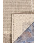 Couristan Recife Stria Texture 6' x 9' Natural/Coffee Area Rug