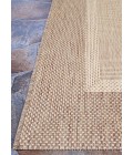 Couristan Recife Stria Texture 6' x 9' Natural/Coffee Area Rug