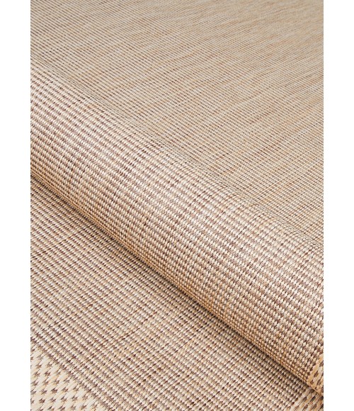 Couristan Recife Stria Texture 6' x 9' Natural/Coffee Area Rug