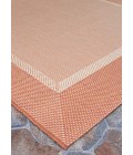 Couristan Recife Stria Texture 6' x 9' Natural/Terra Cotta Area Rug