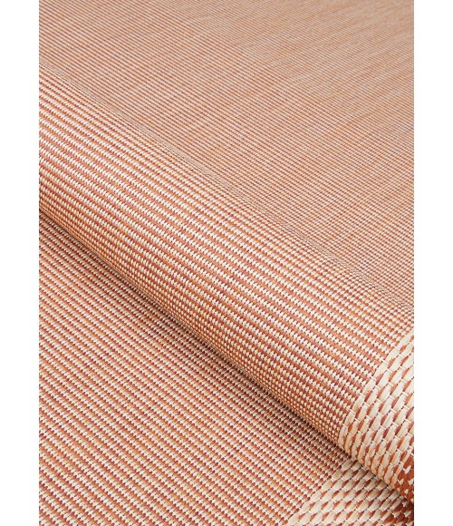 Couristan Recife Stria Texture 6' x 9' Natural/Terra Cotta Area Rug