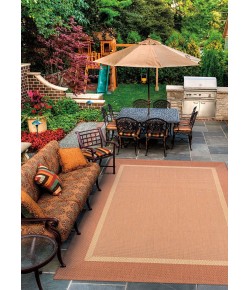 Couristan Recife Stria Texture Nat Terra Cotta Area Rug 5 ft. 10 in. X 9 ft. 2 in. Rectangle