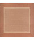 Couristan Recife Stria Texture 4' x 6' Natural/Terra Cotta Area Rug