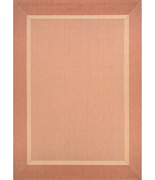 Couristan Recife Stria Texture 5' x 8' Natural/Terra Cotta Area Rug