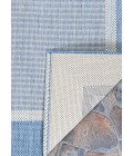 Couristan Recife Stria Texture 8' x 11' Champagne/Blue Area Rug