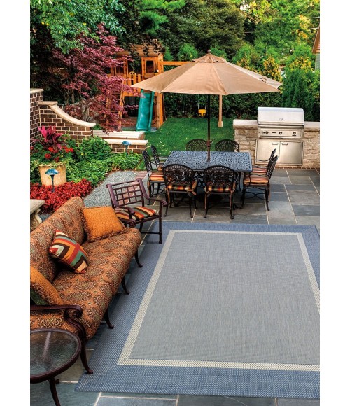 Couristan Recife Champagne/Blue 5526/1212 2 ft. 3 in. X 7 ft. 10 in. Rectangle Rug
