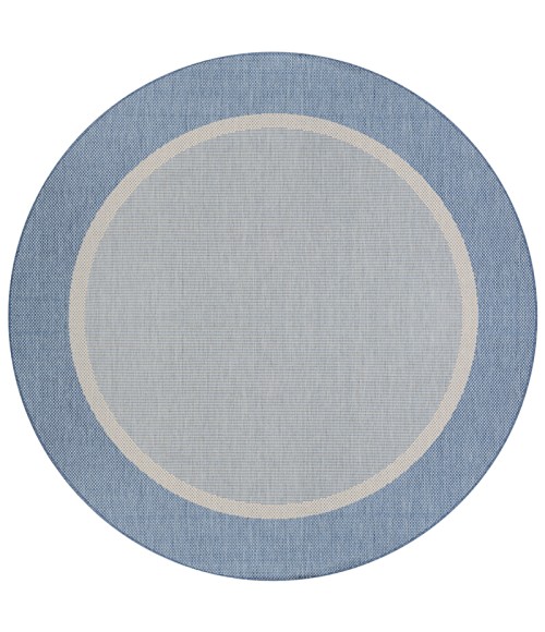 Couristan Recife Stria Texture 8' x 11' Champagne/Blue Area Rug