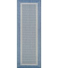 Couristan Recife Stria Texture 2' x 4' Champagne/Blue Area Rug