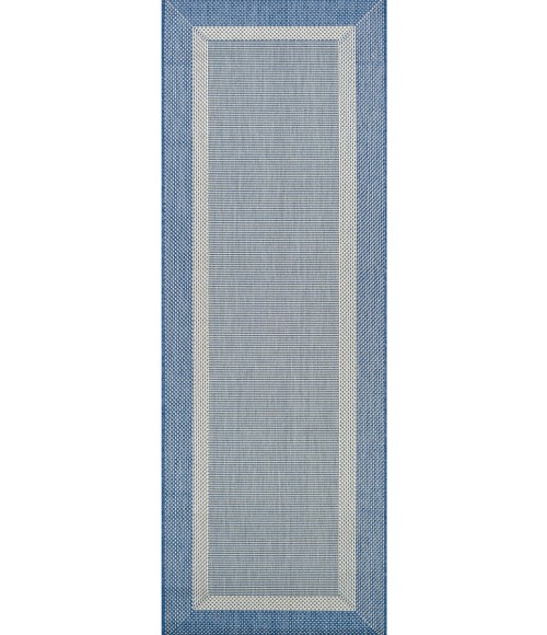 Couristan Recife Stria Texture 8' x 11' Champagne/Blue Area Rug