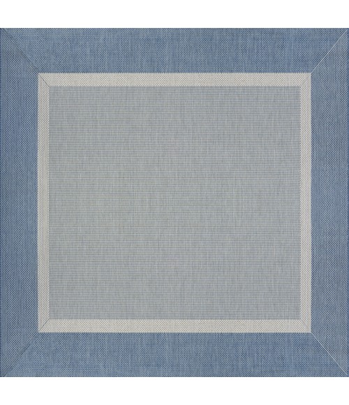 Couristan Recife Stria Texture 2' x 4' Champagne/Blue Area Rug