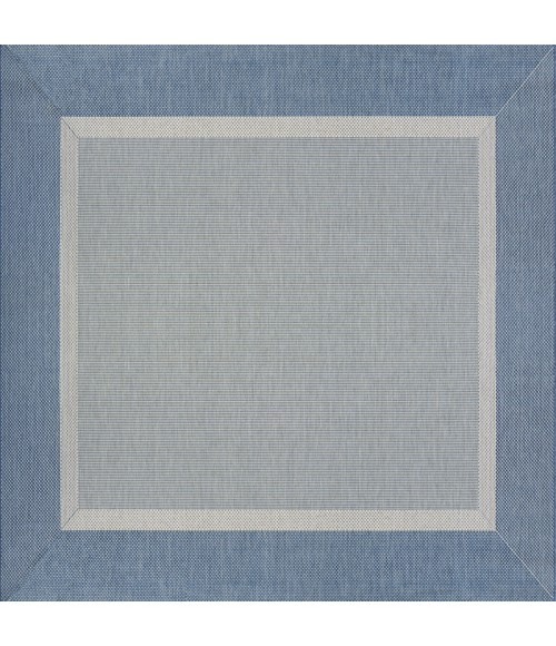 Couristan Recife Stria Texture 8' x 11' Champagne/Blue Area Rug