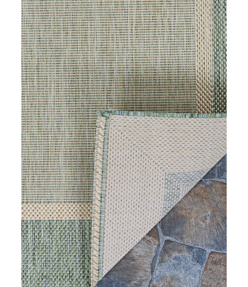 Couristan Recife Stria Texture 2' x 4' Natural/Green Area Rug