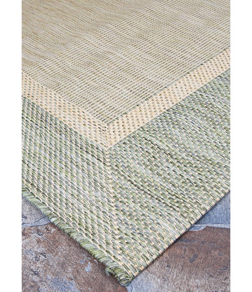 Couristan Recife Stria Texture 2' x 4' Natural/Green Area Rug