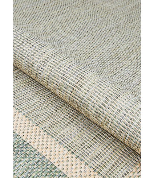 Couristan Recife Stria Texture 5' x 8' Natural/Green Area Rug