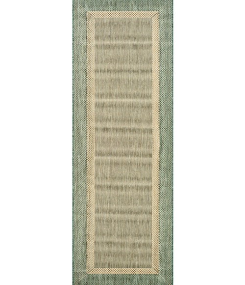 Couristan Recife Stria Texture 5' x 8' Natural/Green Area Rug