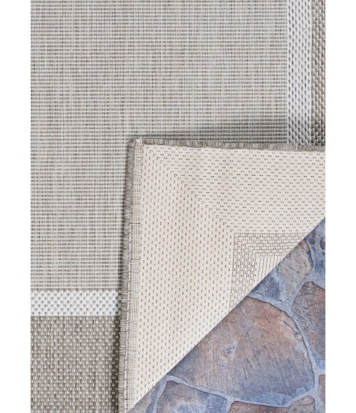 Couristan Recife Stria Texture 9' Round Champagne/Taupe Area Rug