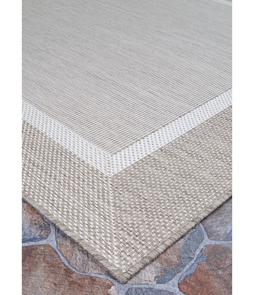 Couristan Recife Stria Texture 6' x 9' Champagne/Taupe Area Rug