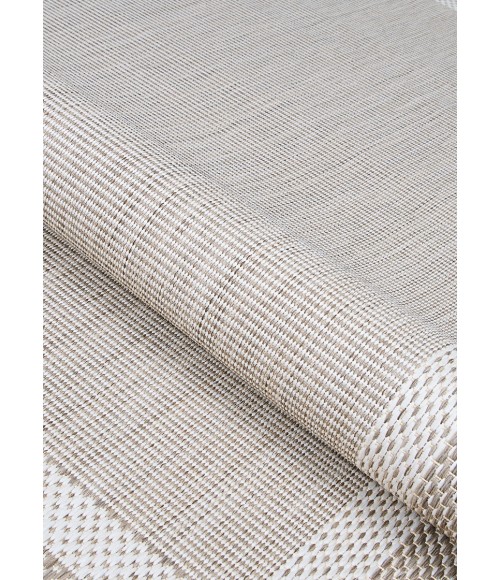 Couristan Recife Stria Texture 9' Round Champagne/Taupe Area Rug