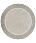 Couristan Recife Stria Texture 9' Round Champagne/Taupe Area Rug