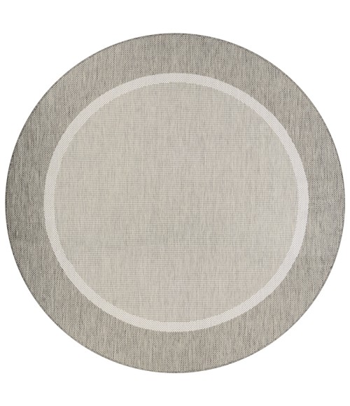 Couristan Recife Stria Texture 9' Round Champagne/Taupe Area Rug