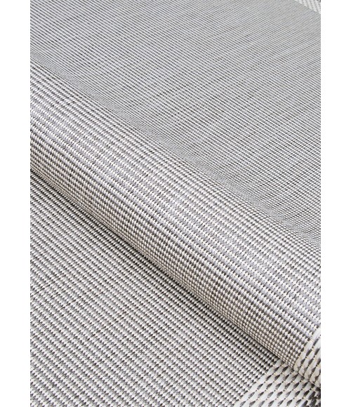 Couristan Recife Stria Texture 4' x 6' Champagne/Grey Area Rug