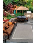 Couristan Recife Stria Texture 9' Round Champagne/Grey Area Rug