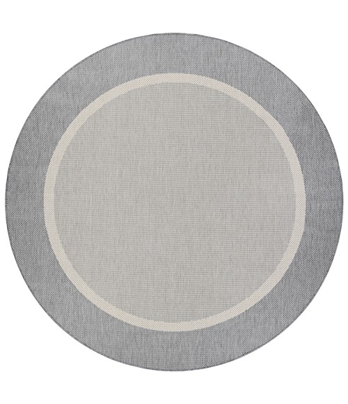 Couristan Recife Stria Texture 9' Round Champagne/Grey Area Rug