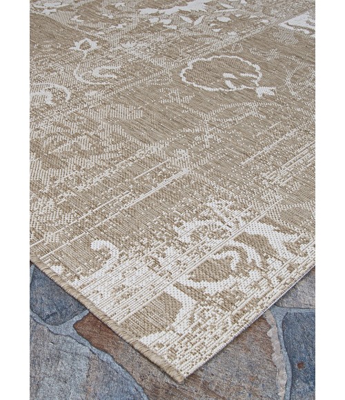 Couristan Afuera Country Cottage Long Runner Beige/Ivory Area Rug