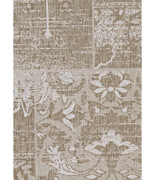 Couristan Afuera Country Cottage 8' Runner Beige/Ivory Area Rug