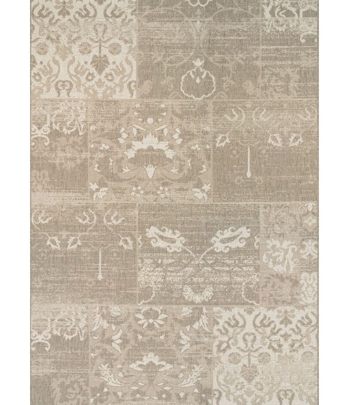 Couristan Afuera Country Cottage 8' Runner Beige/Ivory Area Rug