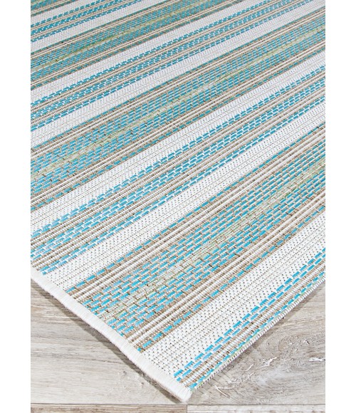 Couristan Monaco Marbella Long Runner Blue Mist/Ivory Area Rug