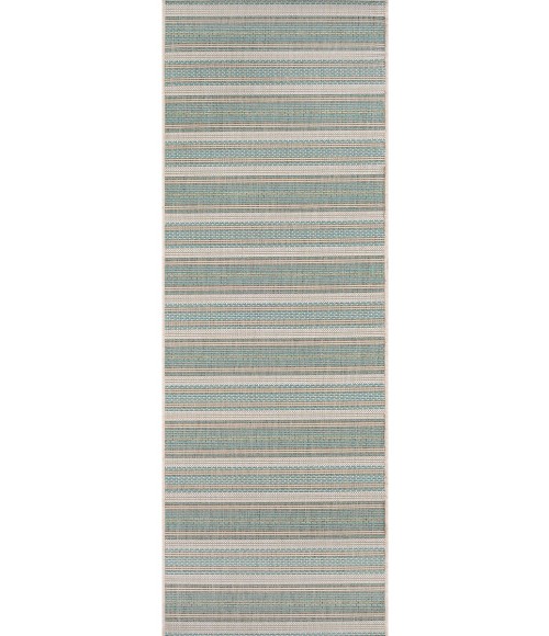 Couristan Monaco Marbella Long Runner Blue Mist/Ivory Area Rug