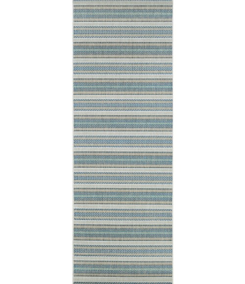 Couristan Monaco Marbella Long Runner Ivory/Sand/Azure Area Rug