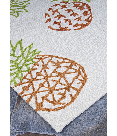 Couristan Covington Pineapples 9' Runner Sand Area Rug