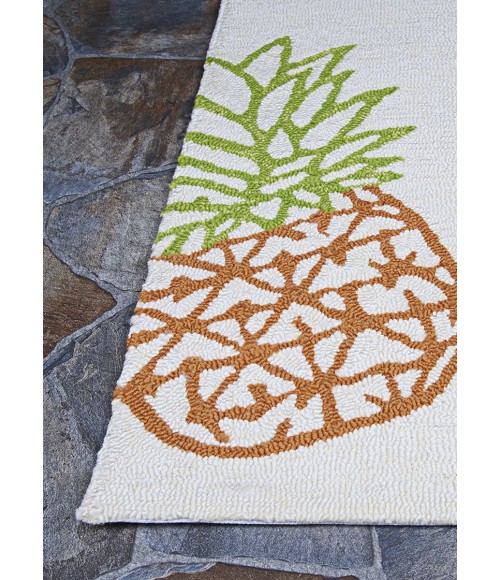 Couristan Covington Pineapples 9' Runner Sand Area Rug