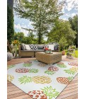 Couristan Covington Pineapples 9' Runner Sand Area Rug